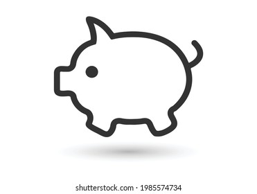 pig animal vector icon pork