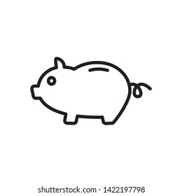 pig bank icon, logo design template