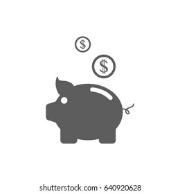 Pig bank Icon in trendy flat style isolated on white background. Award symbol for your web site design, logo, app, UI. Vector illustration, EPS10.