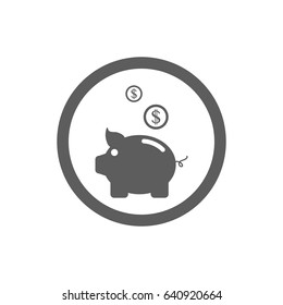 Pig bank Icon in trendy flat style isolated on white background. Award symbol for your web site design, logo, app, UI. Vector illustration, EPS10.