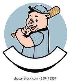 pig baseball player