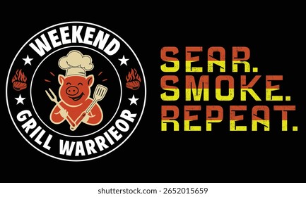 Pig BBQ tshirt design é o melhor presente para a sua próxima família BBQ festa de celebração.