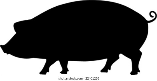 pig black  silhouette