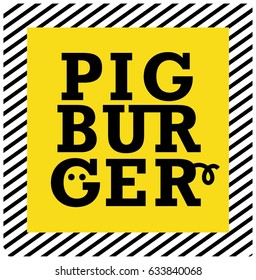 pig burger logo