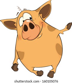 Pig. Cartoon 