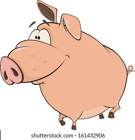 Pig. Cartoon 