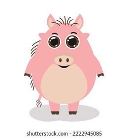 pig cartoon - animal cute pork swine clipart vector