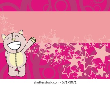 pig cartoon background in vector format