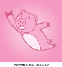 Pig cartoon character