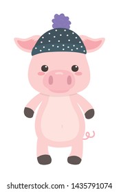 Pig cartoon design vector 