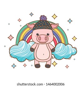 pig cartoon design vector illustration