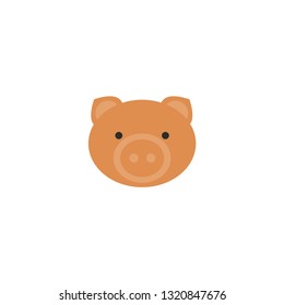 pig cartoon head vector on a white background