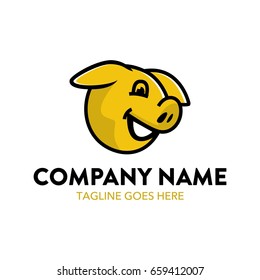 Pig Cartoon Logo Character Mascot 