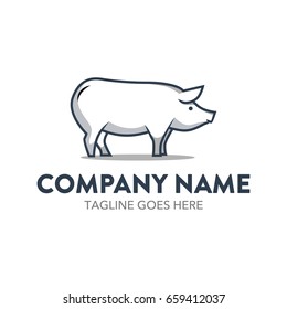 Pig Cartoon Logo Character Mascot 