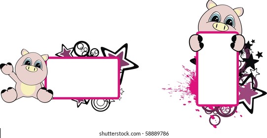 pig cartoon in vector format very easy to edit