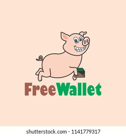 Pig cartoon vector for logo icon and anything