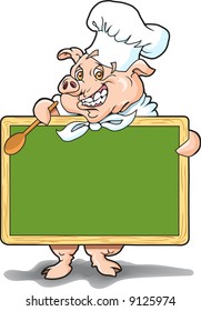 Pig with Chalkboard