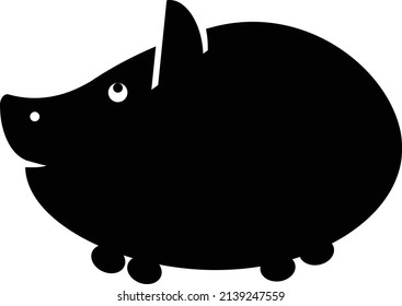 Pig Character icon vector illustration
