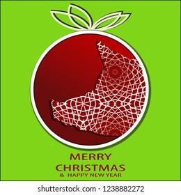  Pig  character for postcard. Congratulations on Christmas. Chinese New Year.