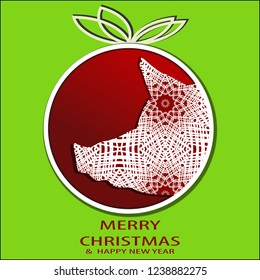  Pig  character for postcard. Congratulations on Christmas. Chinese New Year.