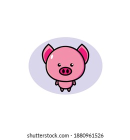 Pig character vector illustration design