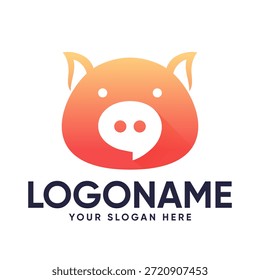 Premium-Logo-Design für Schweinechat