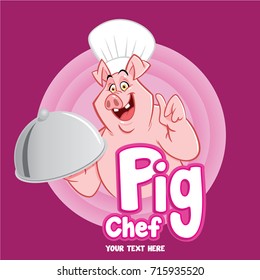 Pig Chef character cartoon illustration