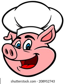 Pig with Chef Hat