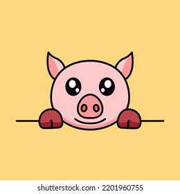 Pig And Chibi Animal Vector Illustration