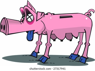 Pig a coin box