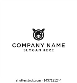 pig coin logo / pig logo