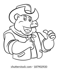 Pig Cowboy