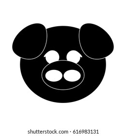 pig cute animal cartoon icon image 