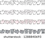 pig design border vector