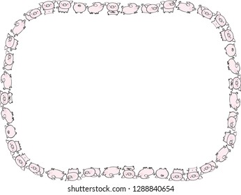 3,821 Pig Border Images, Stock Photos & Vectors | Shutterstock