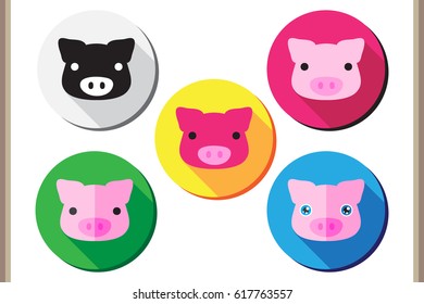 Pig design icon logo symbol vector