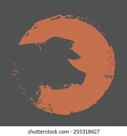 Pig design on grunge background, grunge vector