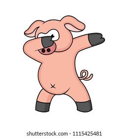 The pig was doing dubbing
