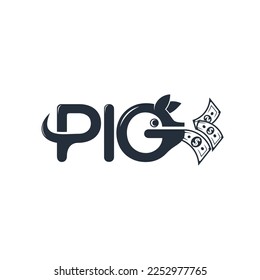 pig dolar,,logo,graphic designs,cartoon,illustration,icon,vector,silhouette,line art,monogram,for business

