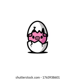 pig in the egg vector