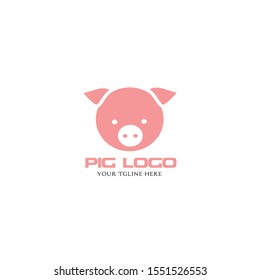 pig face beautiful logo vector