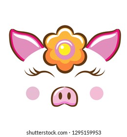 pig face cute