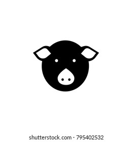 pig face icon. Element of farming and garden icons. Premium quality graphic design icon. Signs, outline symbols collection icon for websites, web design, mobile app on white background