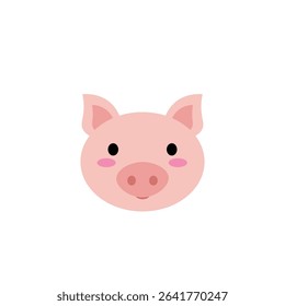 Pig Face Icon for Flat Illustration
