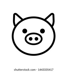 pig face icon illustration vector.
