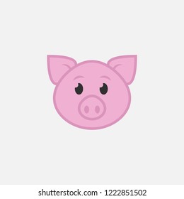 Pig face icon isolated on white background. Vector illustration. Eps 10.