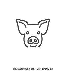 Symbol für Schwein Logo-Umriss