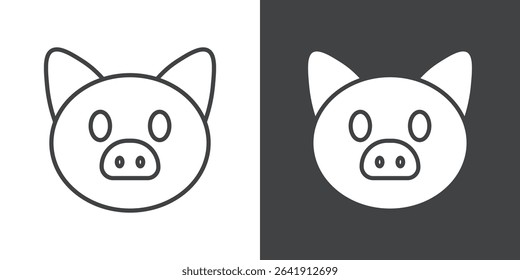 pig face icon symbol illustration logo