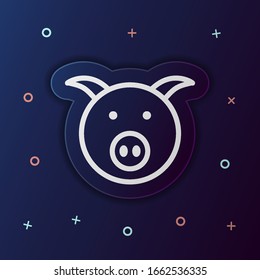 Pig face nolan button icon. Simple thin line, outline vector of web icons for ui and ux, website or mobile application