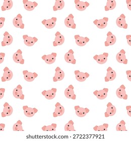 Plantilla de diseño de fondo de patrón de cara de cerdo